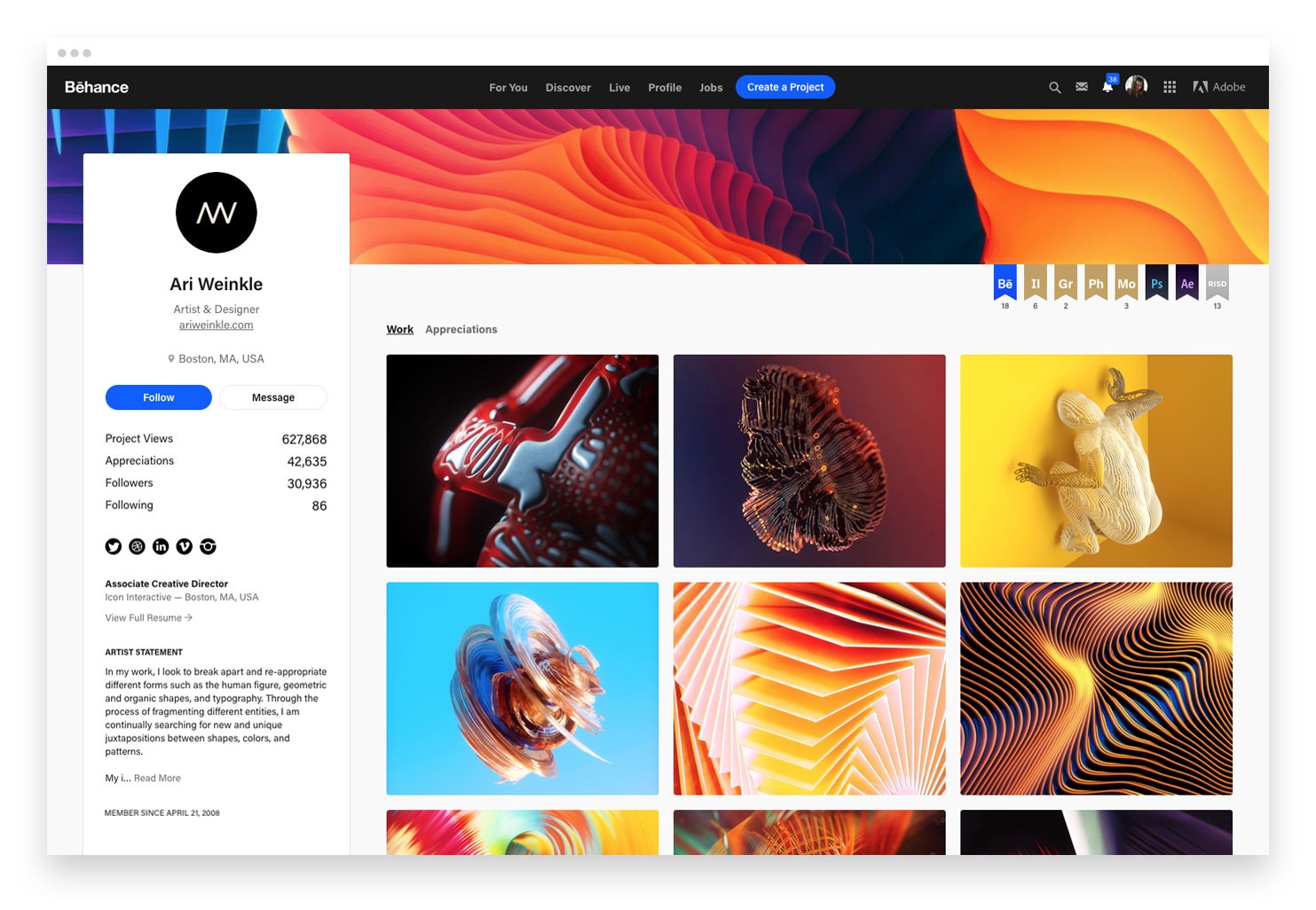 Behance Redesigns its Portfolios behance1