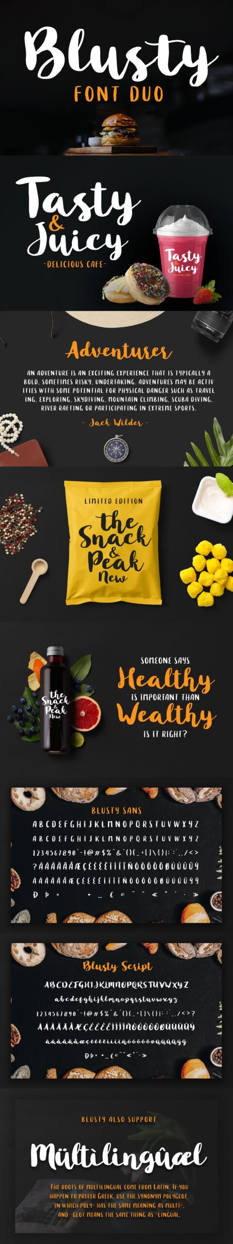 Free Download: Blusty Font Preview Long
