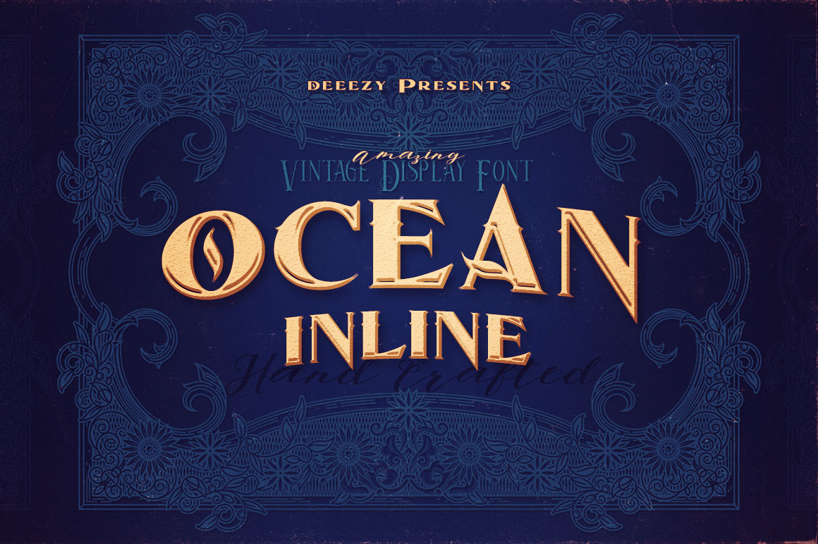 Free Download: Ocean Inline Font o1