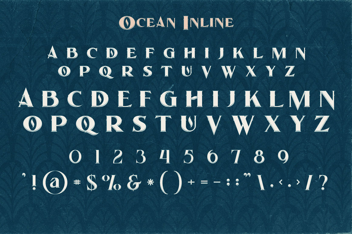 Free Download: Ocean Inline Font 02