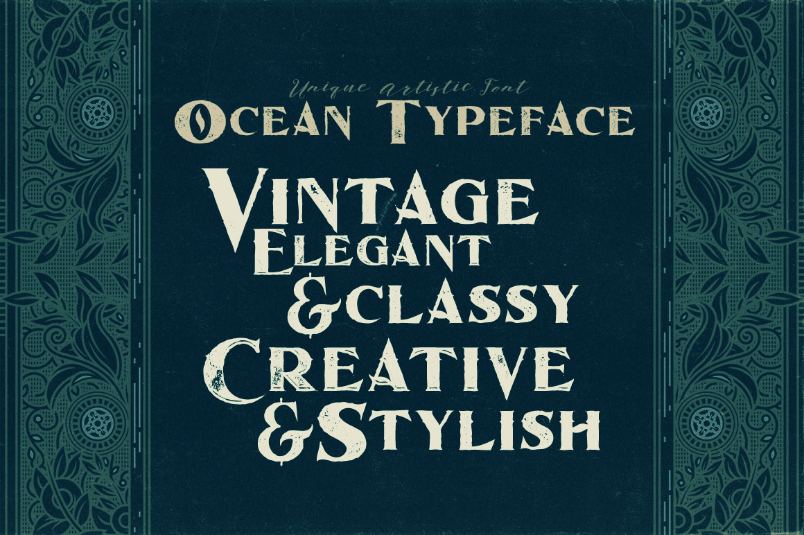 Free Download: Ocean Inline Font mn