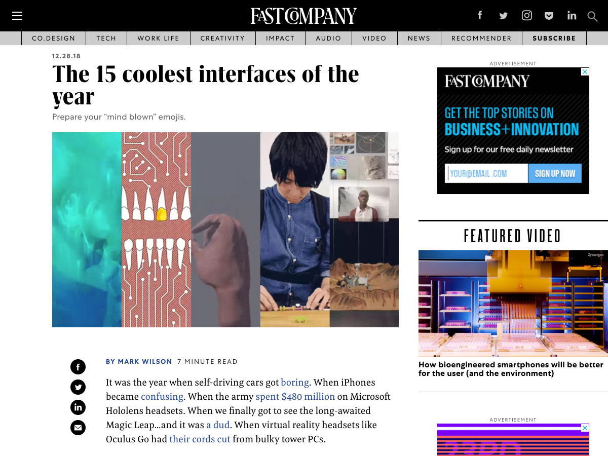 Popular design news of the week: December 31, 2018 - January 6, 2019 coolest