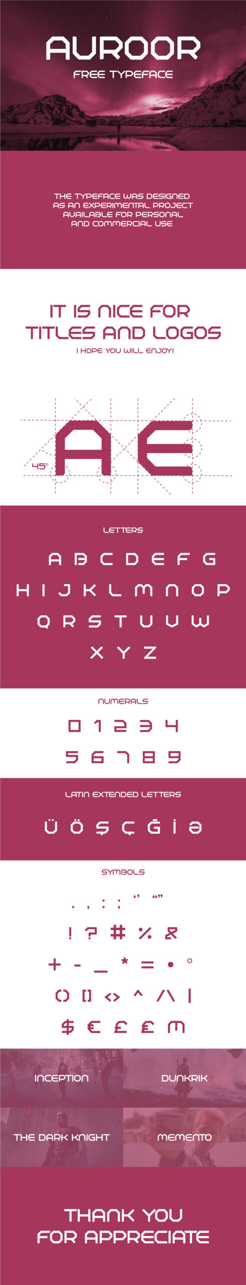 Free Download: Auroor Font au-all