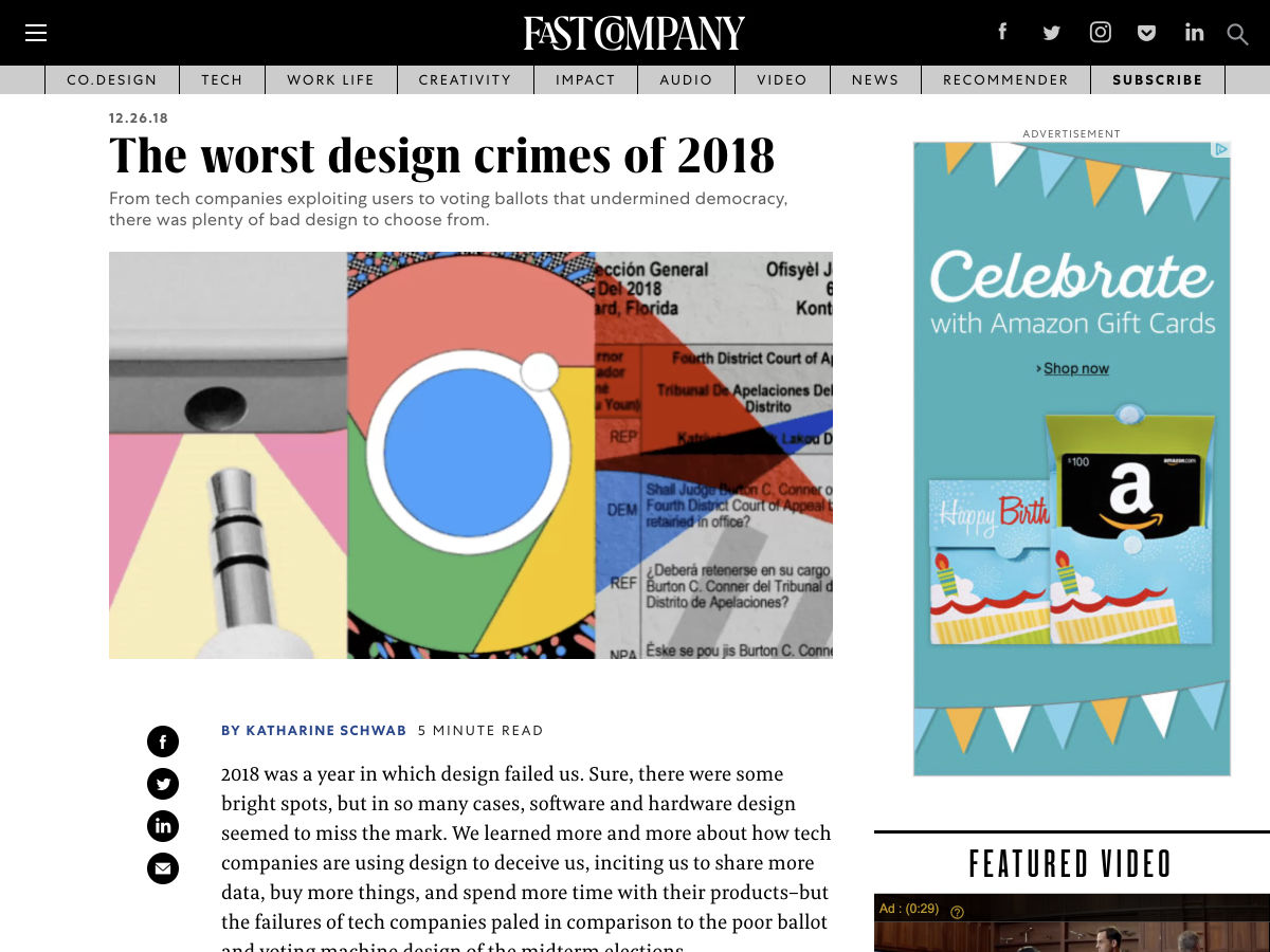 Popular design news of the week: December 24, 2018 - December 30, 2018 crimes