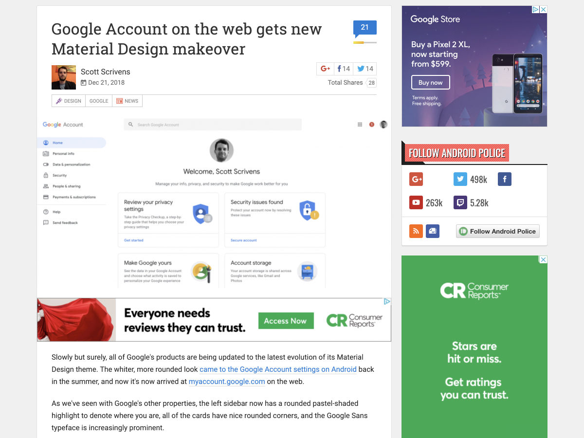 Popular design news of the week: December 24, 2018 - December 30, 2018 googleaccount