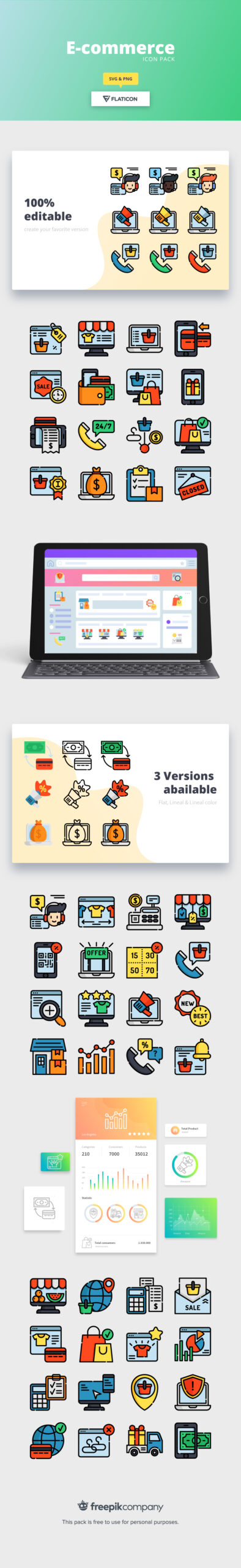 Free Download: E-commerce icon set ep