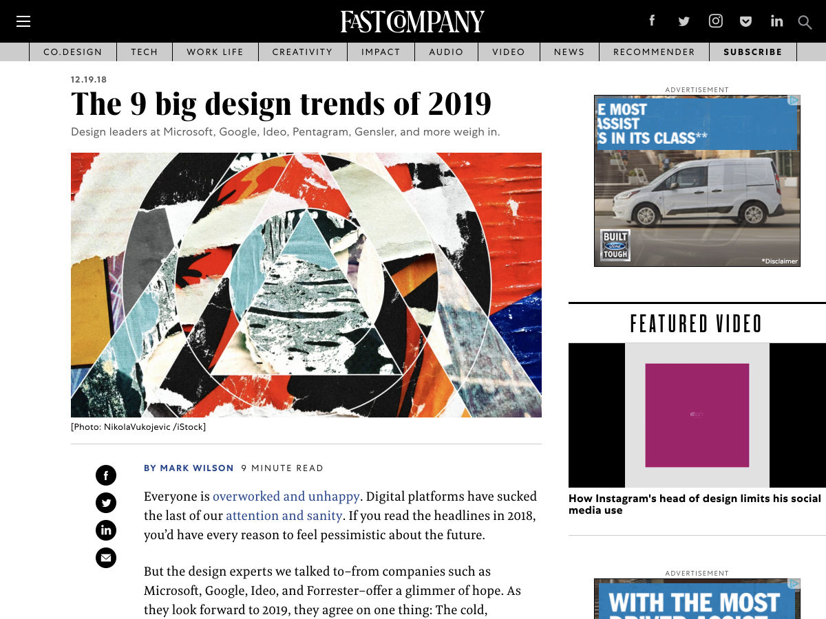 Popular design news of the week: December 17, 2018 - December 23, 2018 9trends