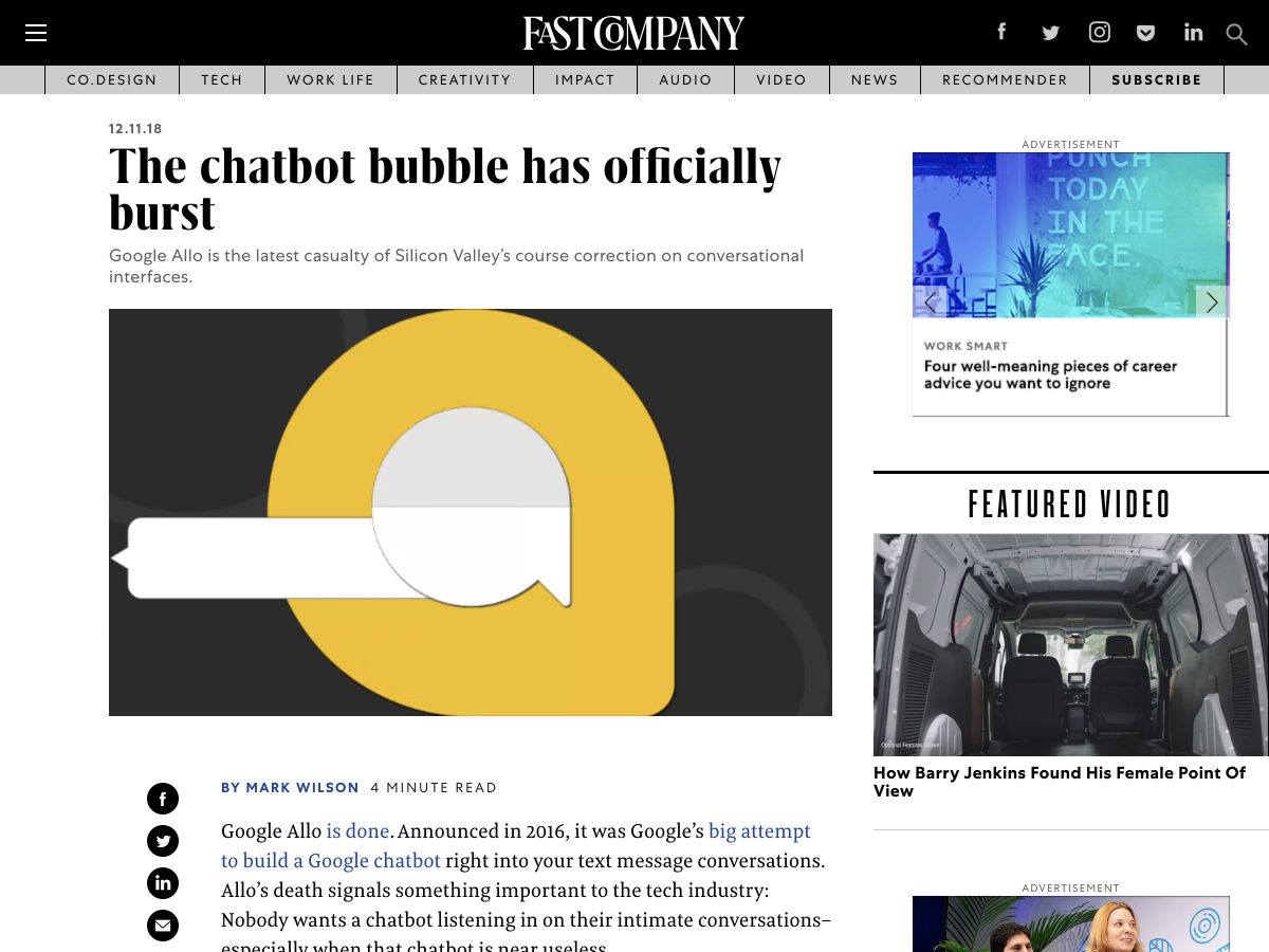 Popular design news of the week: December 10, 2018 - December 16, 2018 chatbot 1