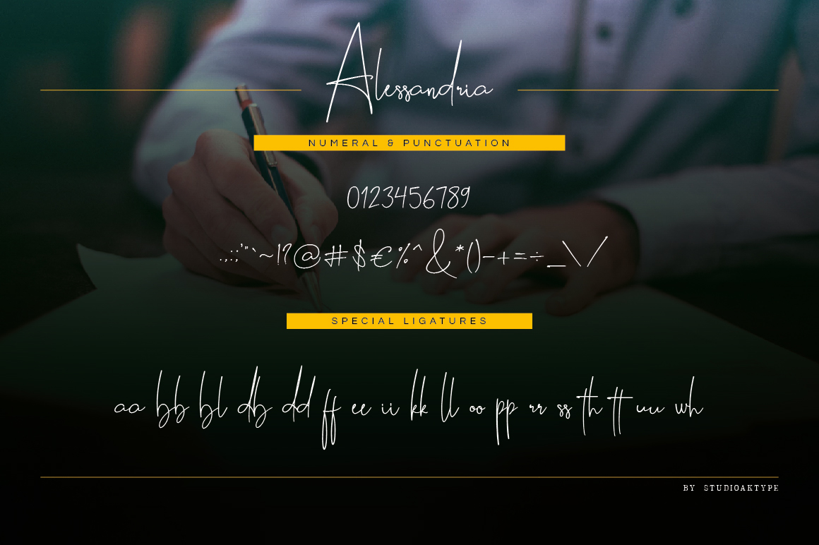 Free Download: Alessandria Signature Font Cover Alessandria-11