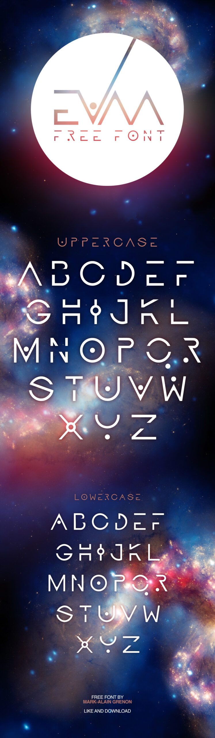 Free Download: EVAA Font EVA2