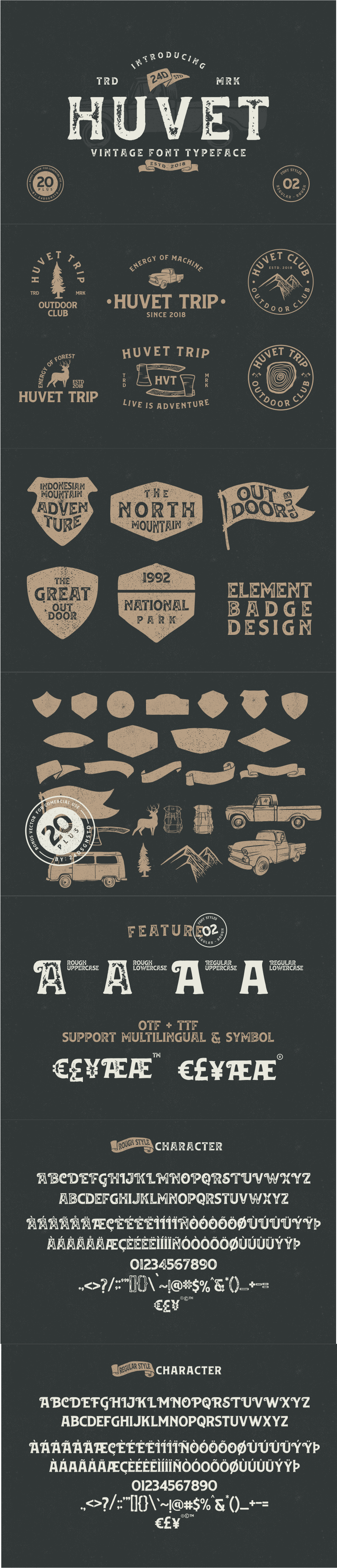 Free Download: Huvet Font 12345