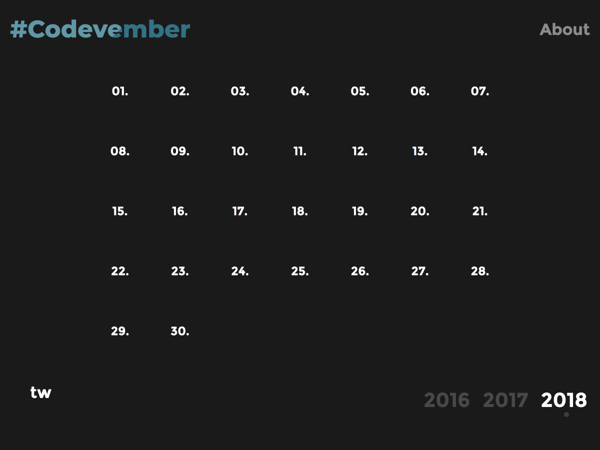 Popular design news of the week: November 12, 2018 - November 18, 2018 codevember