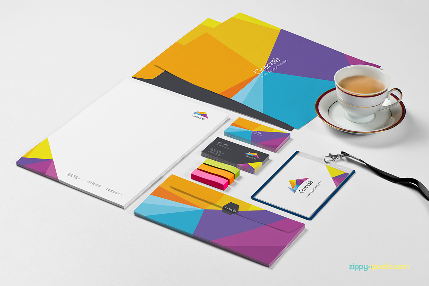 Free Download: 8 Photorealistic Stationery Branding PSD Mockups z2