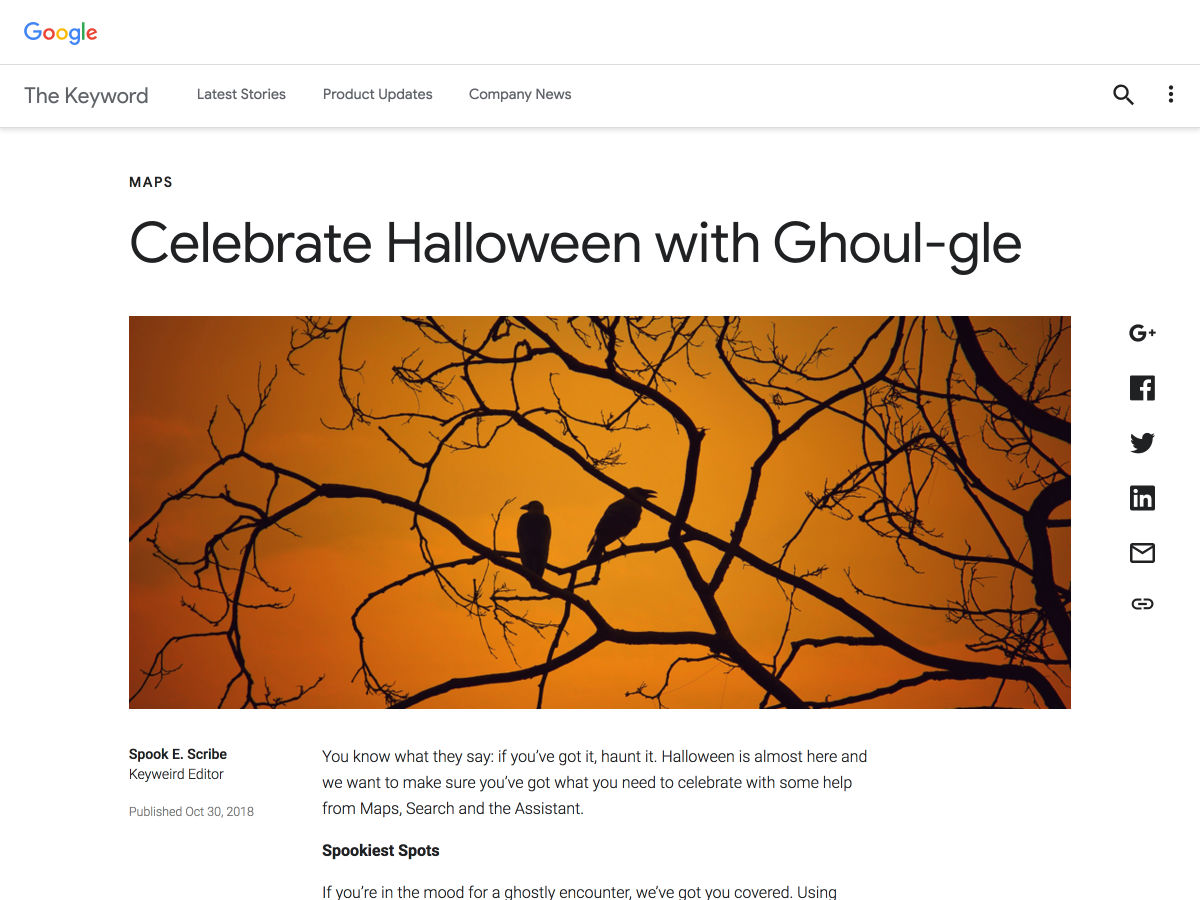 Popular design news of the week: October 29, 2018 - November 4, 2018 ghoulgle