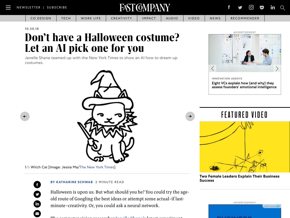 Popular design news of the week: October 29, 2018 - November 4, 2018 aicostume