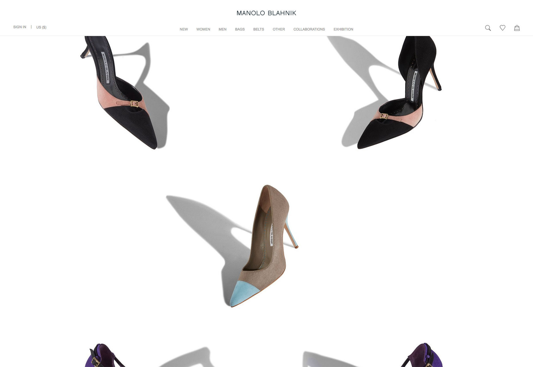 20 Freshest Web Designs, October 2018 manoloblahnik