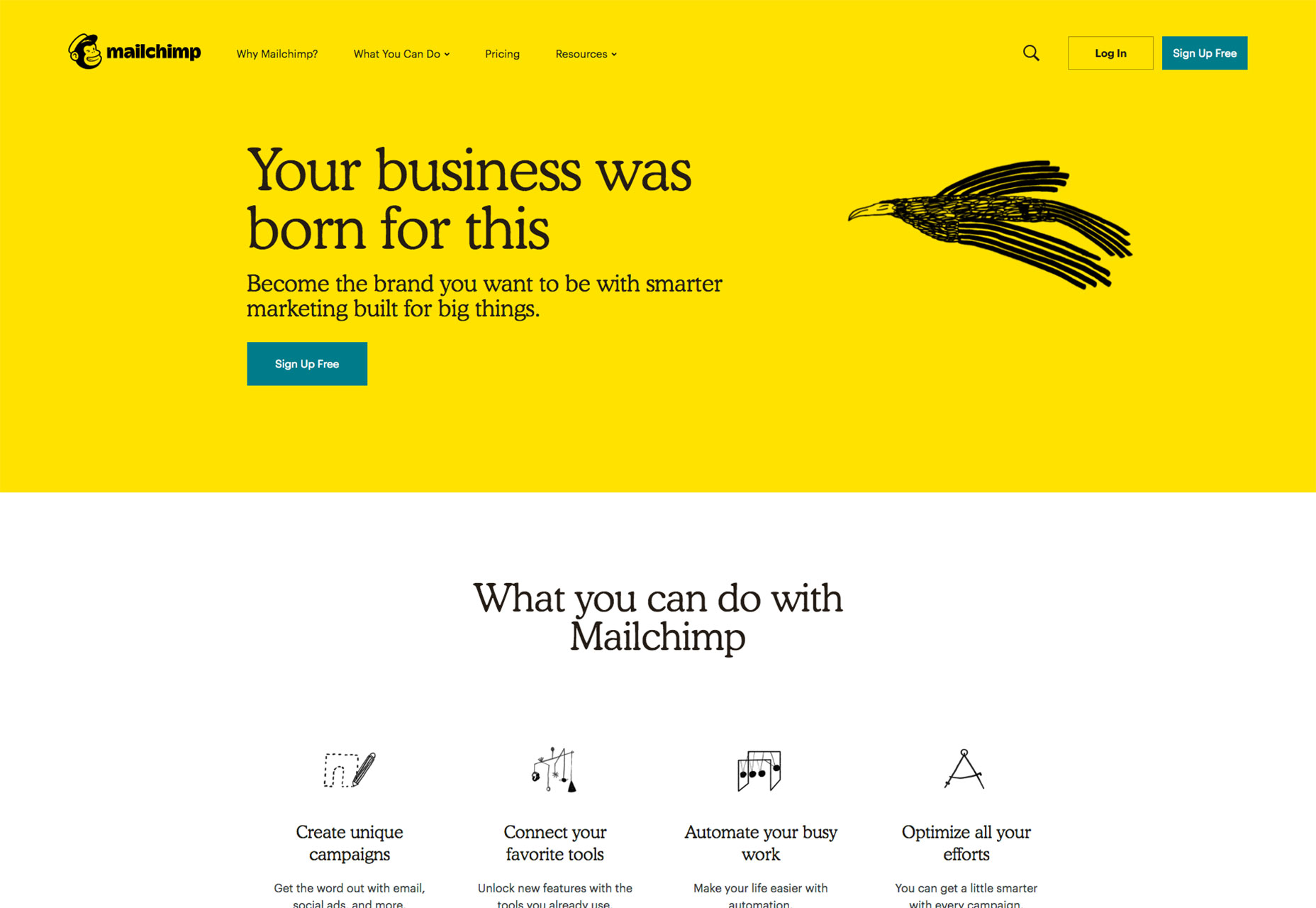 20 Freshest Web Designs, October 2018 mailchimp