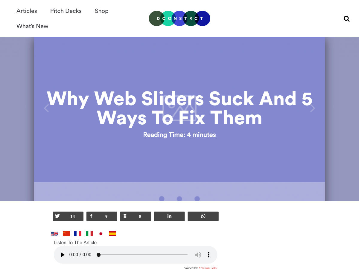Popular design news of the week: October 15, 2018 - October 21, 2018 sliders