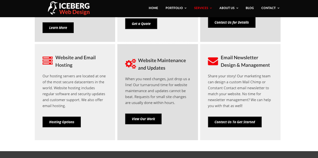 Should You Sell Website Support or Maintenance Services? Iceberg Email Design