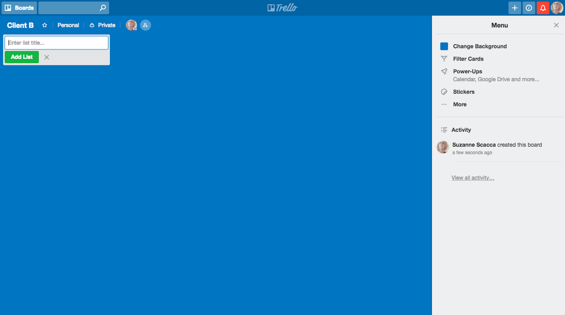 Project Management Templates: The Key to Improving Your Workflow 2. Trello Blank Slate