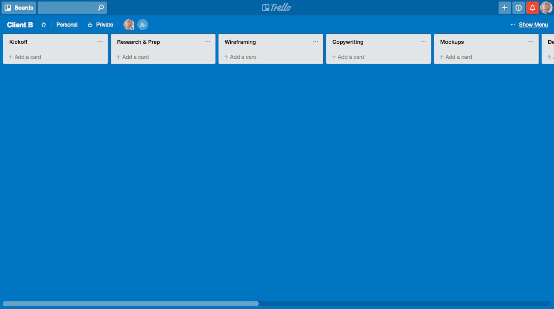 Project Management Templates: The Key to Improving Your Workflow 3-Trello Phases