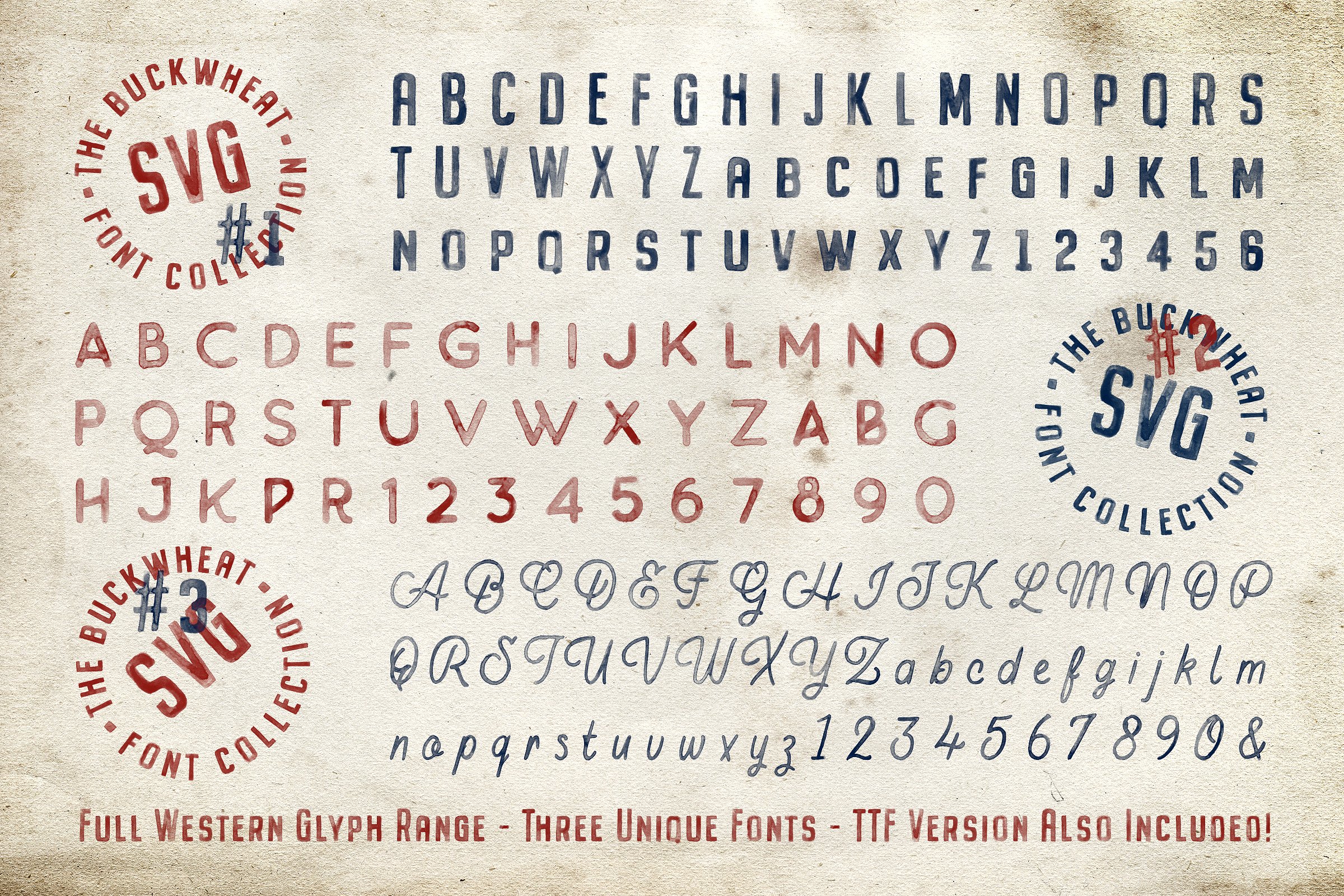 Free Download: Buckwheat SVG Font fifth-previerw-