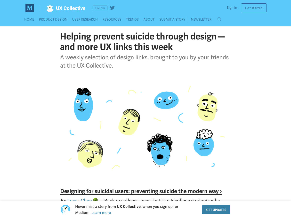 Popular design news of the week: September 3, 2018 - September 9, 2018 suicide
