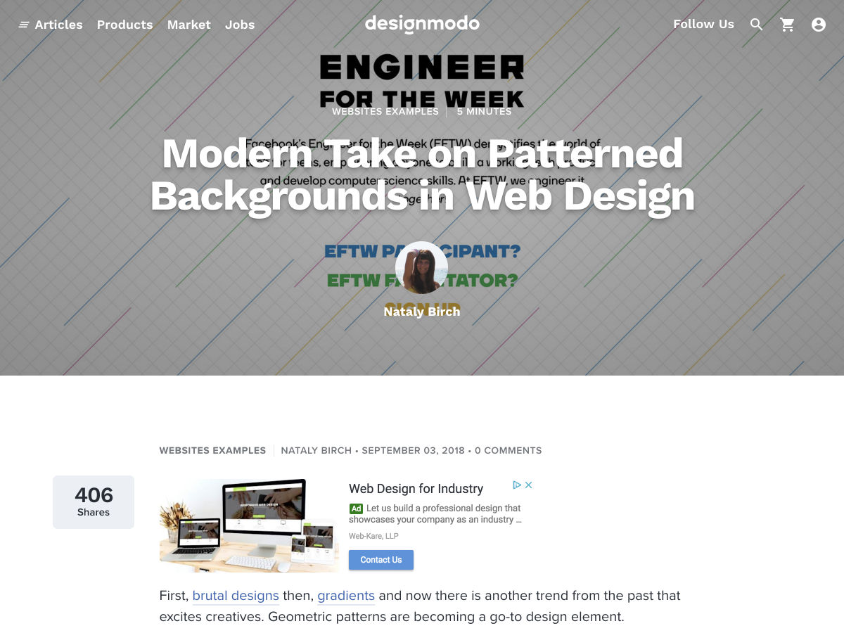 Popular design news of the week: September 3, 2018 - September 9, 2018 patterned