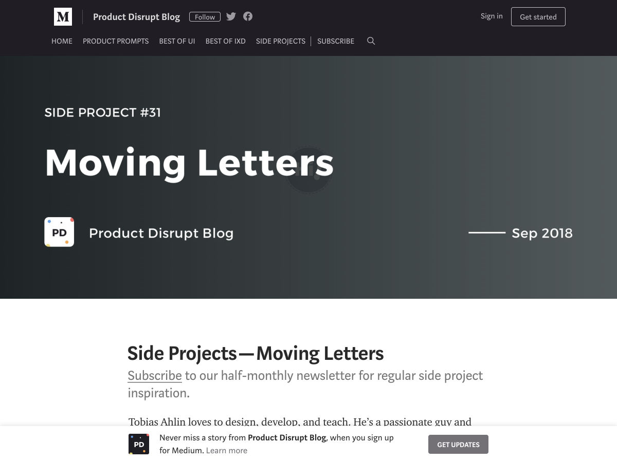 Popular design news of the week: September 3, 2018 - September 9, 2018 movingletters