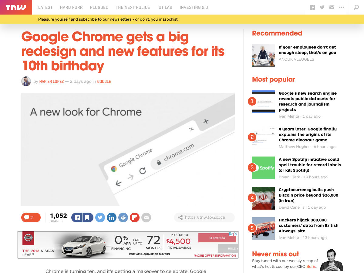 Popular design news of the week: September 3, 2018 - September 9, 2018 chrome 3