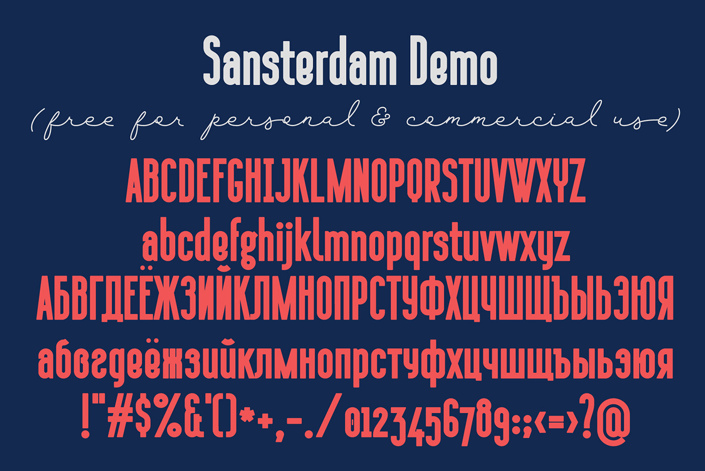 Free Download: Sansterdam Font Basic RGB