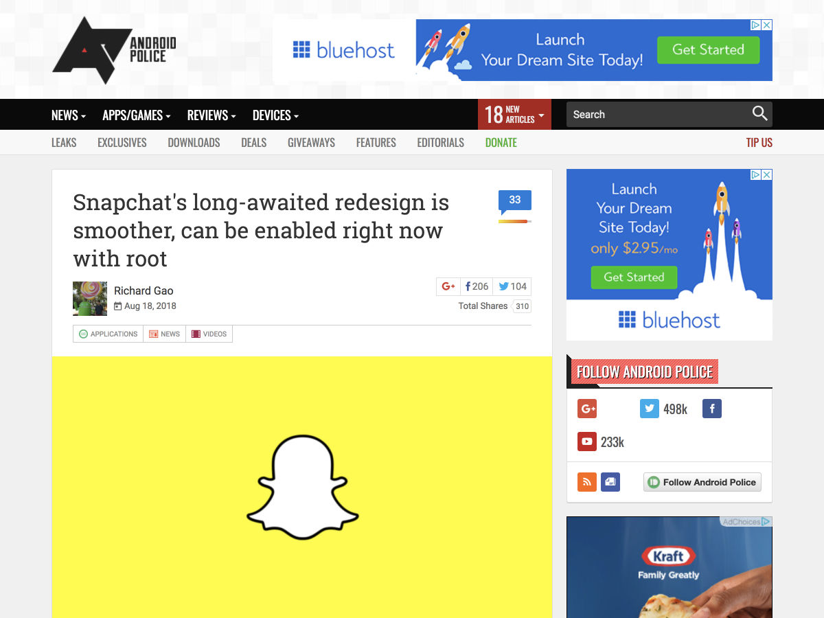 Popular design news of the week: August 20, 2018 - August 26, 2018 snapchat 1