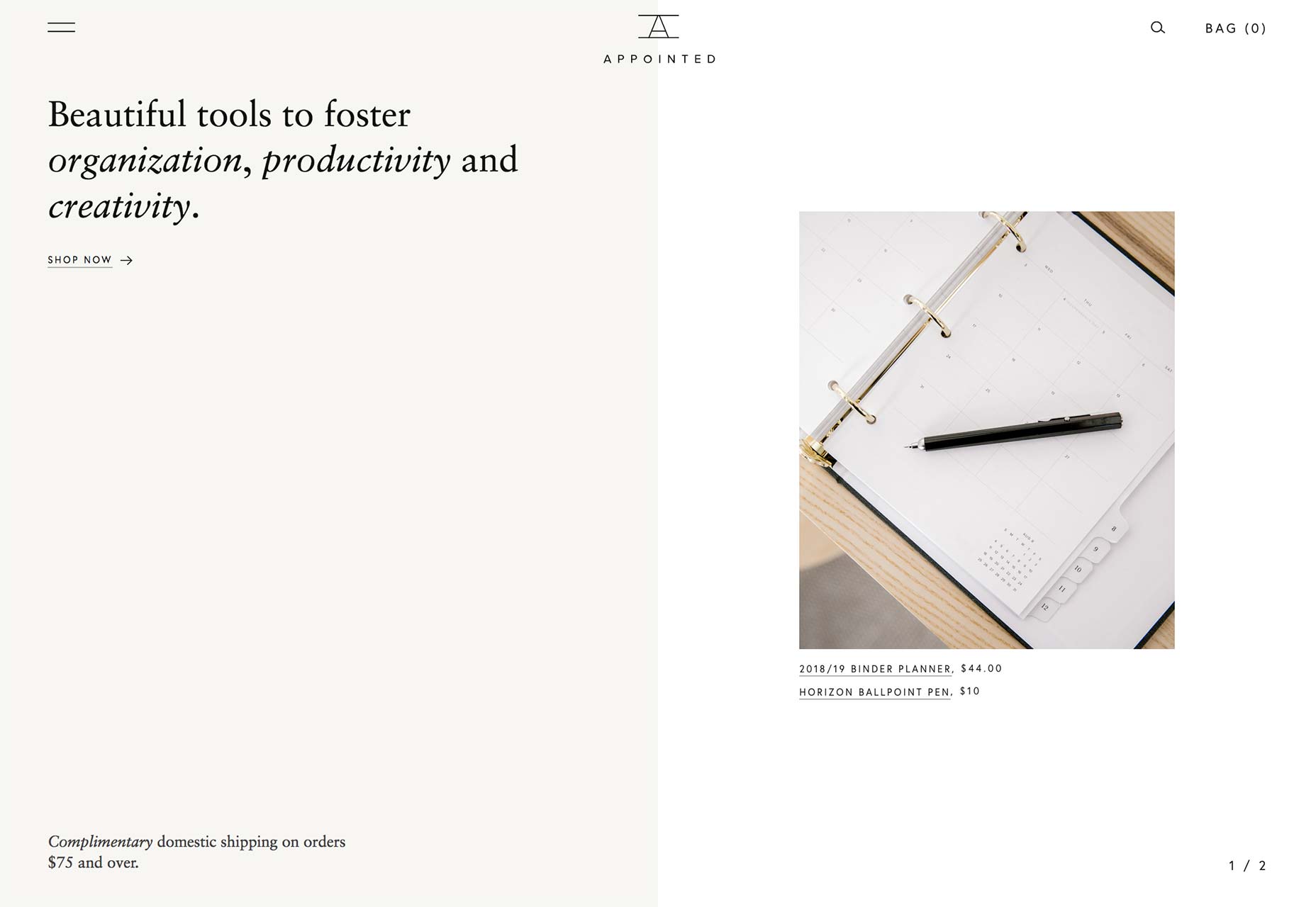 20 Freshest Web Designs, August 2018 11b