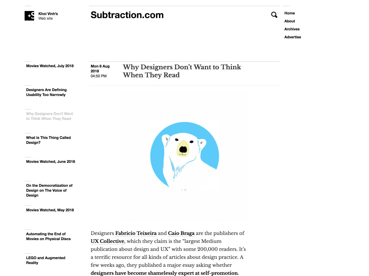 Popular design news of the week: August 13, 2018 - August 19, 2018 think 1