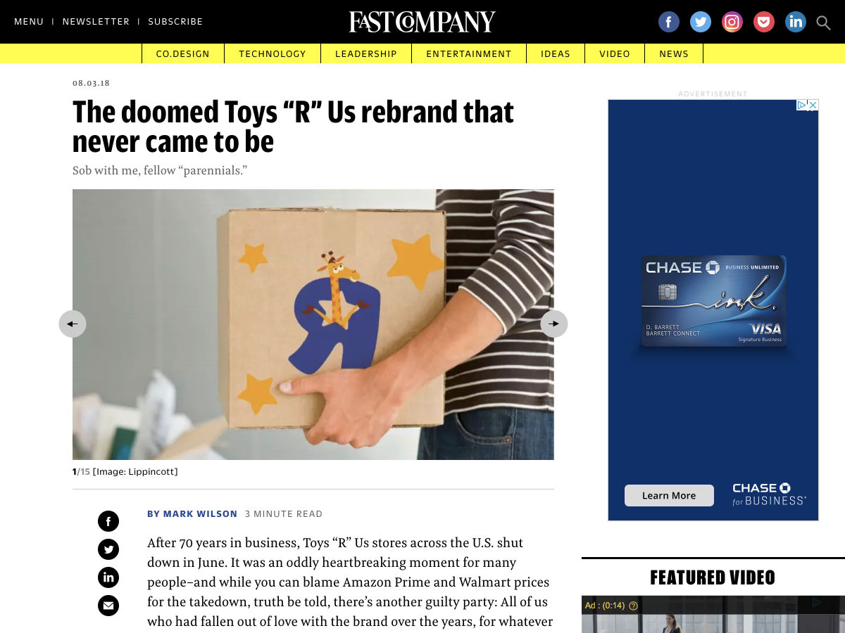 Popular design news of the week: August 6, 2018 - August 12, 2018 toysrus