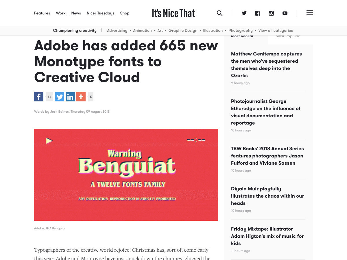 Popular design news of the week: August 6, 2018 - August 12, 2018 665fonts