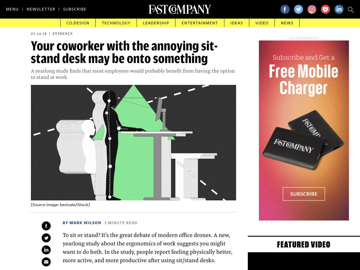 Popular design news of the week: July 23, 2018 - July 29, 2018 sitstand