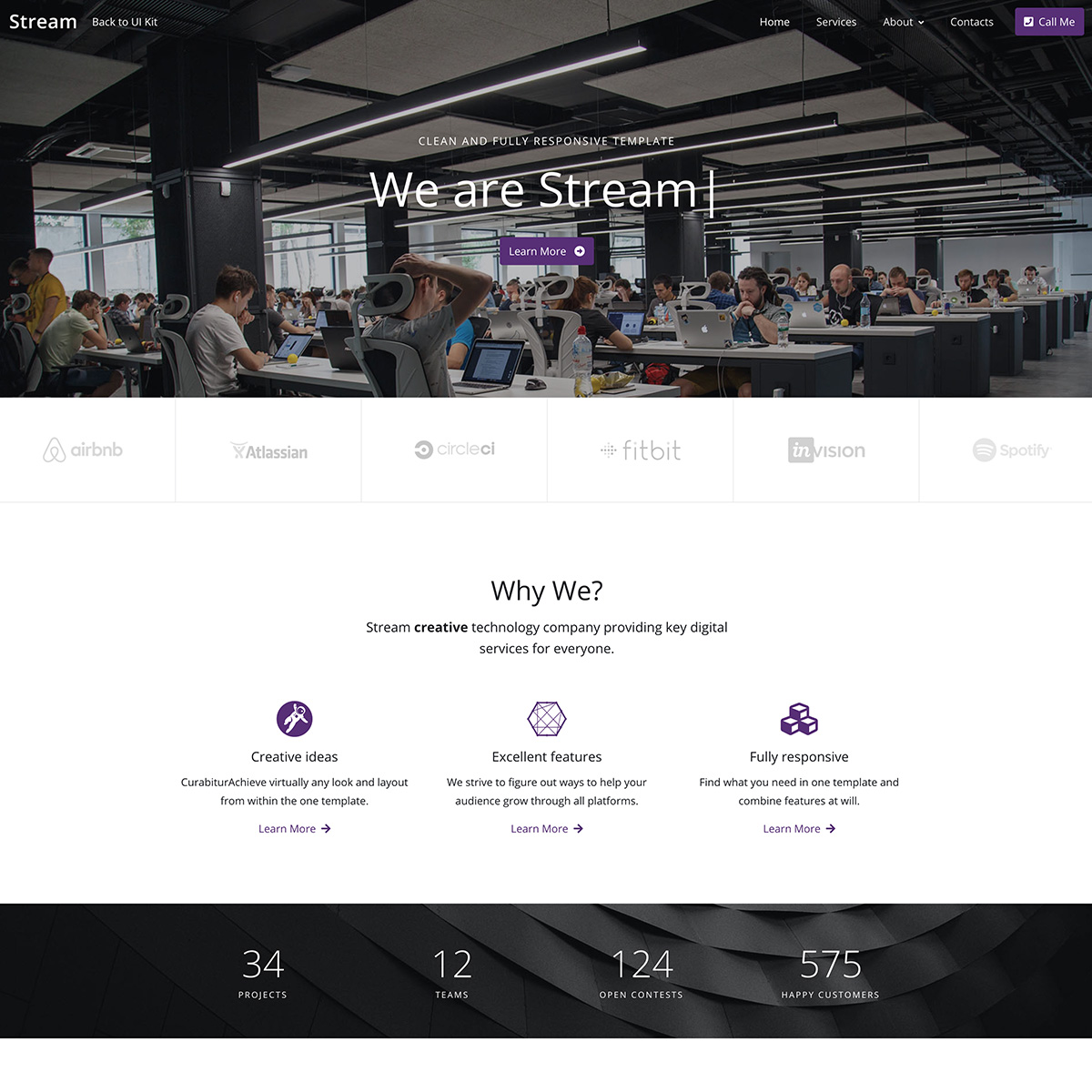 Free Download: Stream - Bootstrap 4 UI Kit home