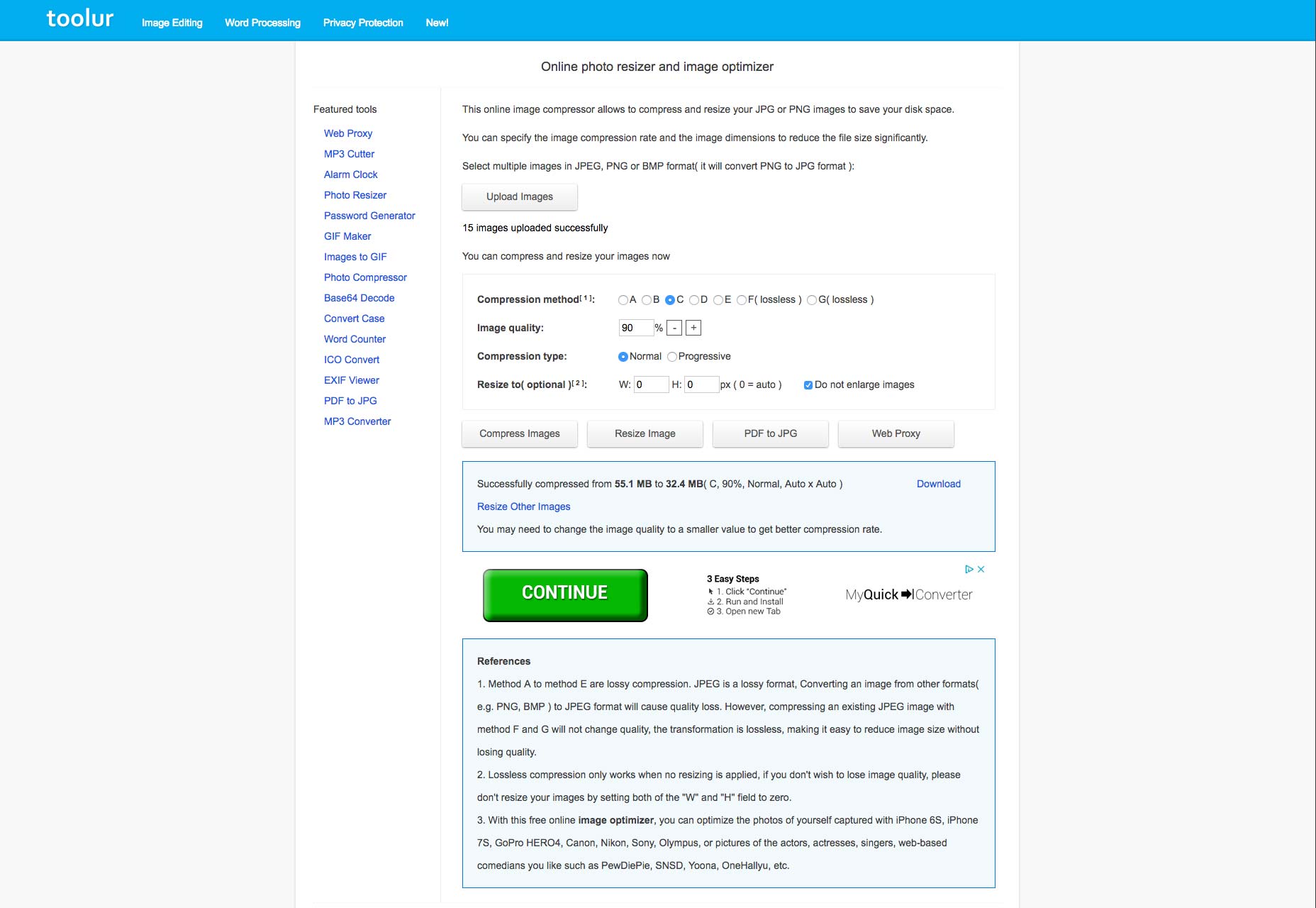 The Best Image Compression Tools for the Web toolur