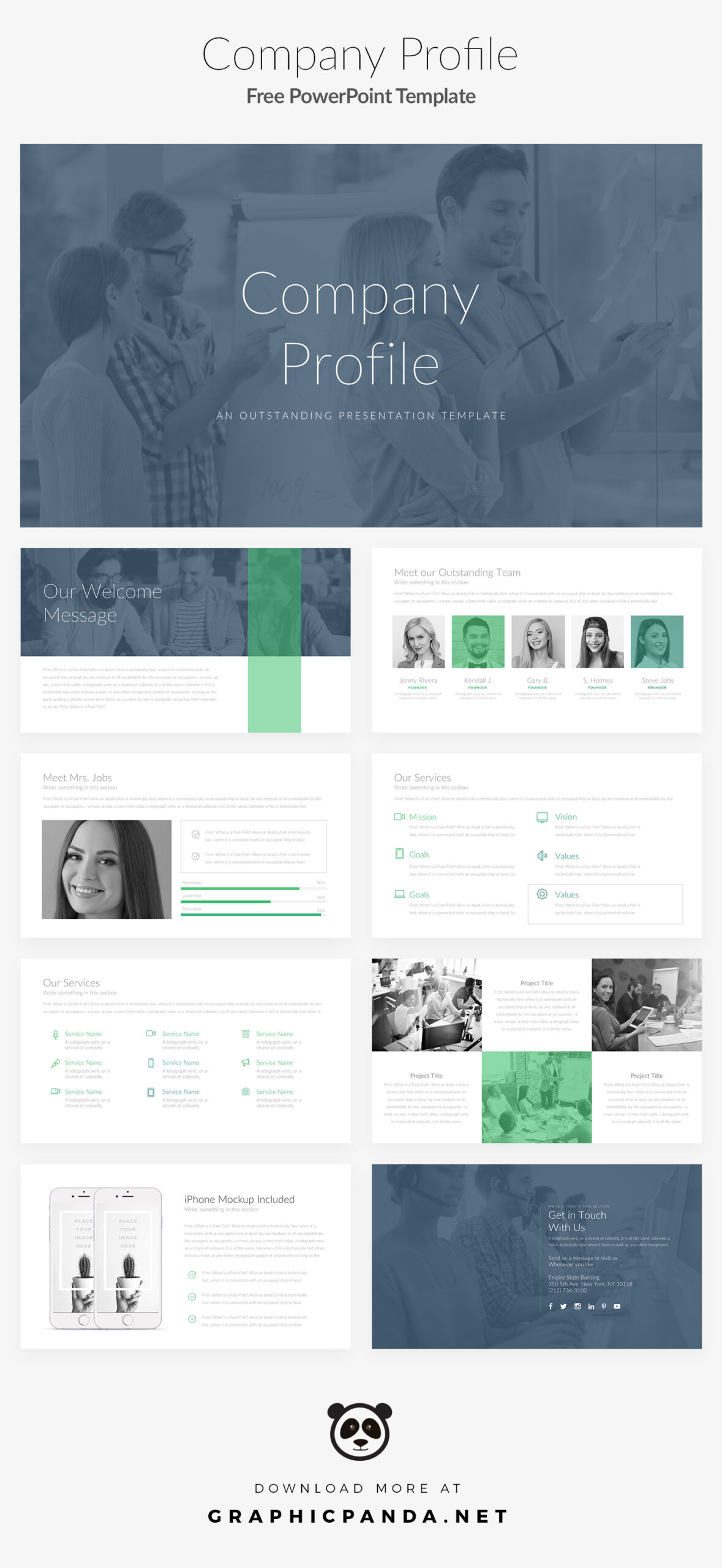 Free Download: Company Profile PowerPoint Template mmmnnn