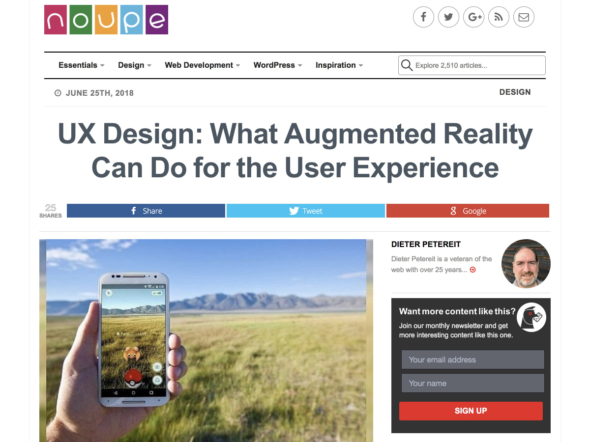 Popular design news of the week: June 25, 2018 - July 1, 2018 augmented 2