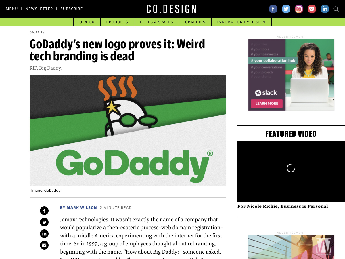 Popular design news of the week: June 25, 2018 - July 1, 2018 godaddy