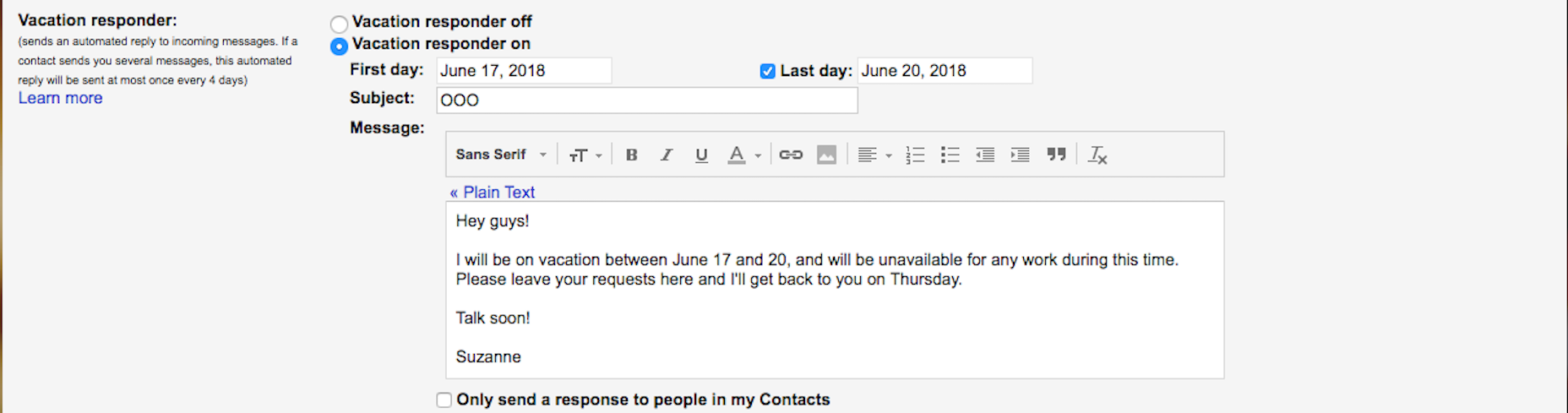 Take a Stress-Free Vacation This Summer (and Keep Your Business Running) Vacation Autoresponder