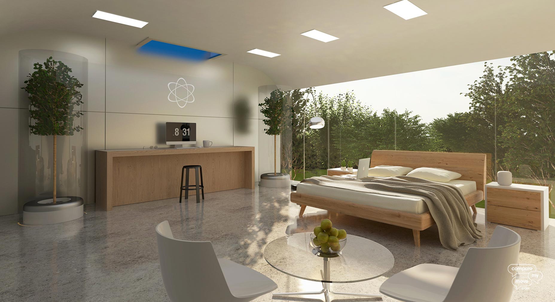 6 Bedrooms Inspired by Tech Giants apple_room_1800