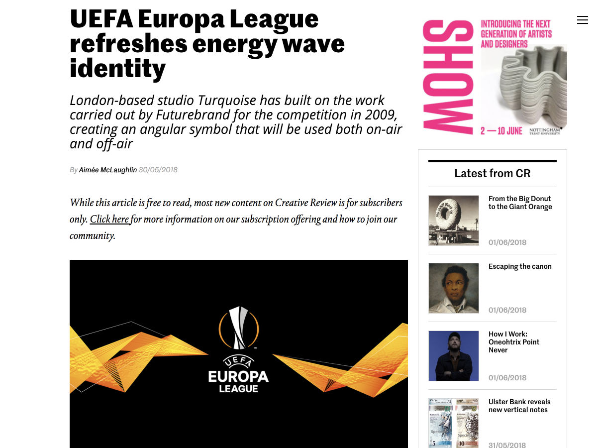 Popular design news of the week: May 28, 2018 - June 3, 2018 uefa