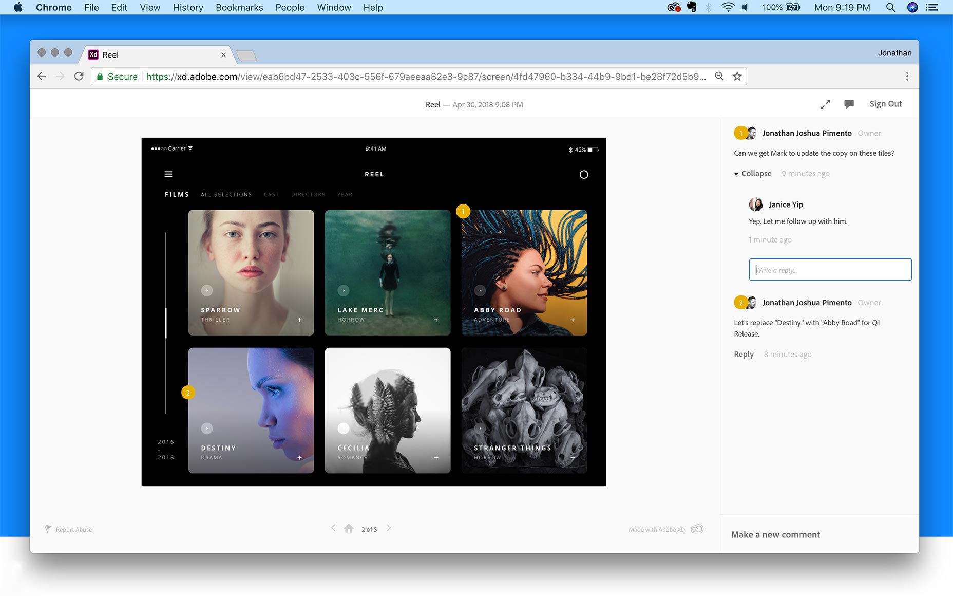 Adobe XD CC is Now Available for Free 006_commenting