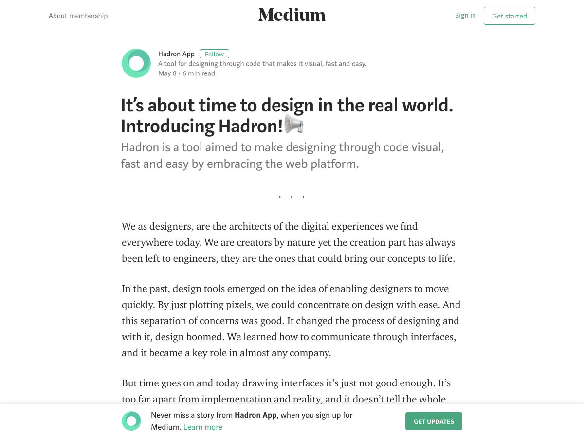 Popular design news of the week: May 7, 2018 - May 13, 2018 hadron