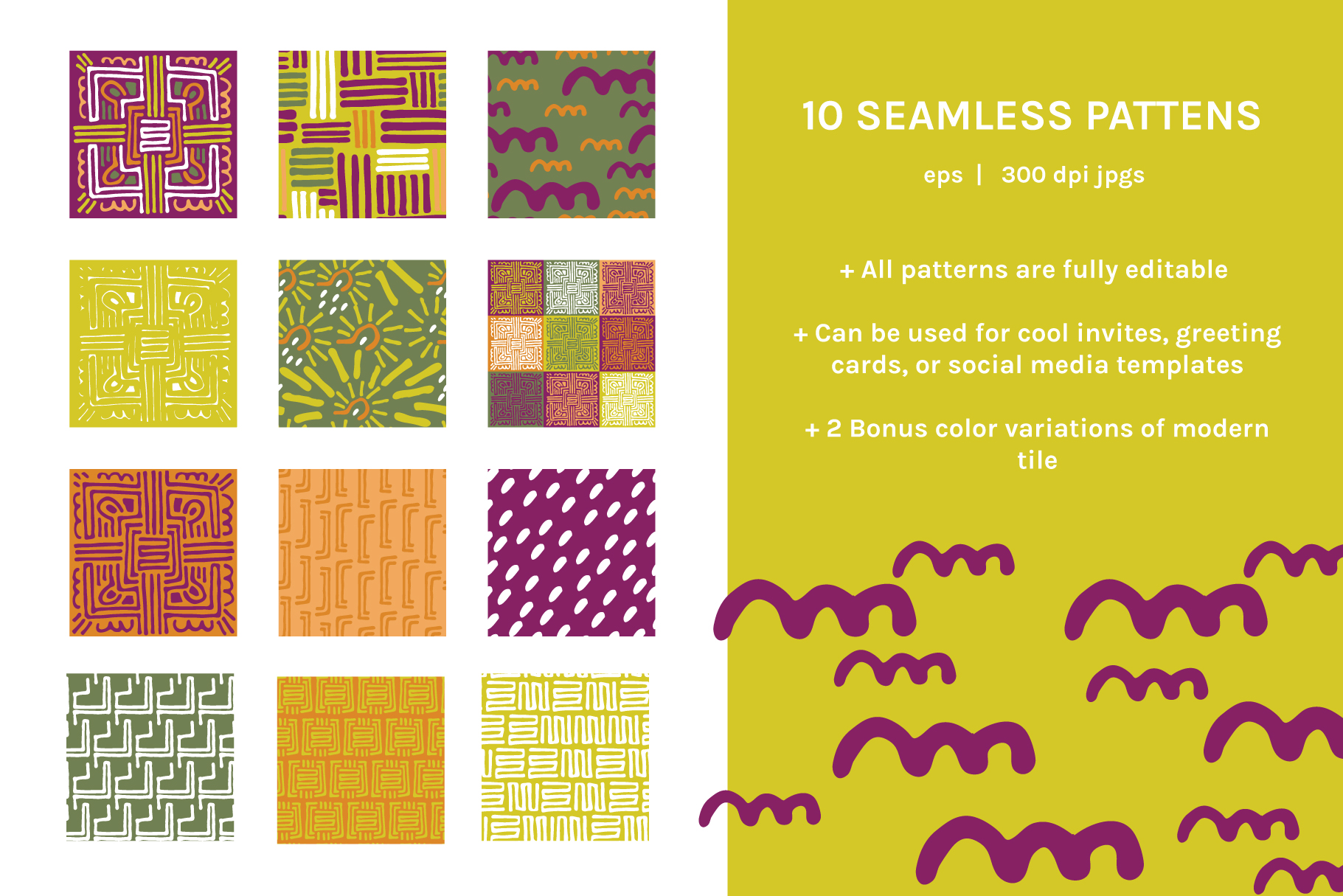 Free Download: Modern Tile -||- Seamless Patterns 3