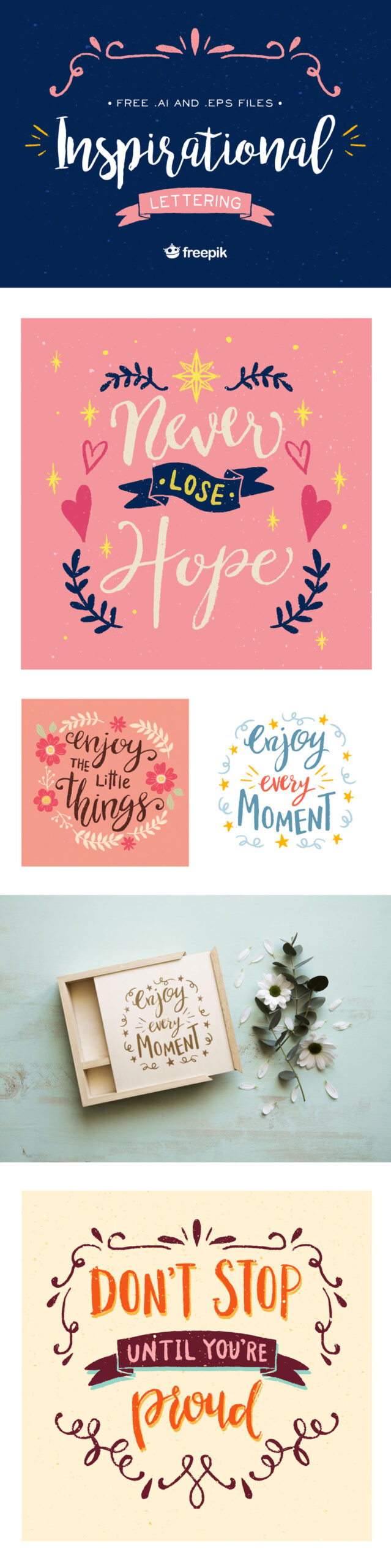 Free Download: Inspirational Lettering Set COVER DEF