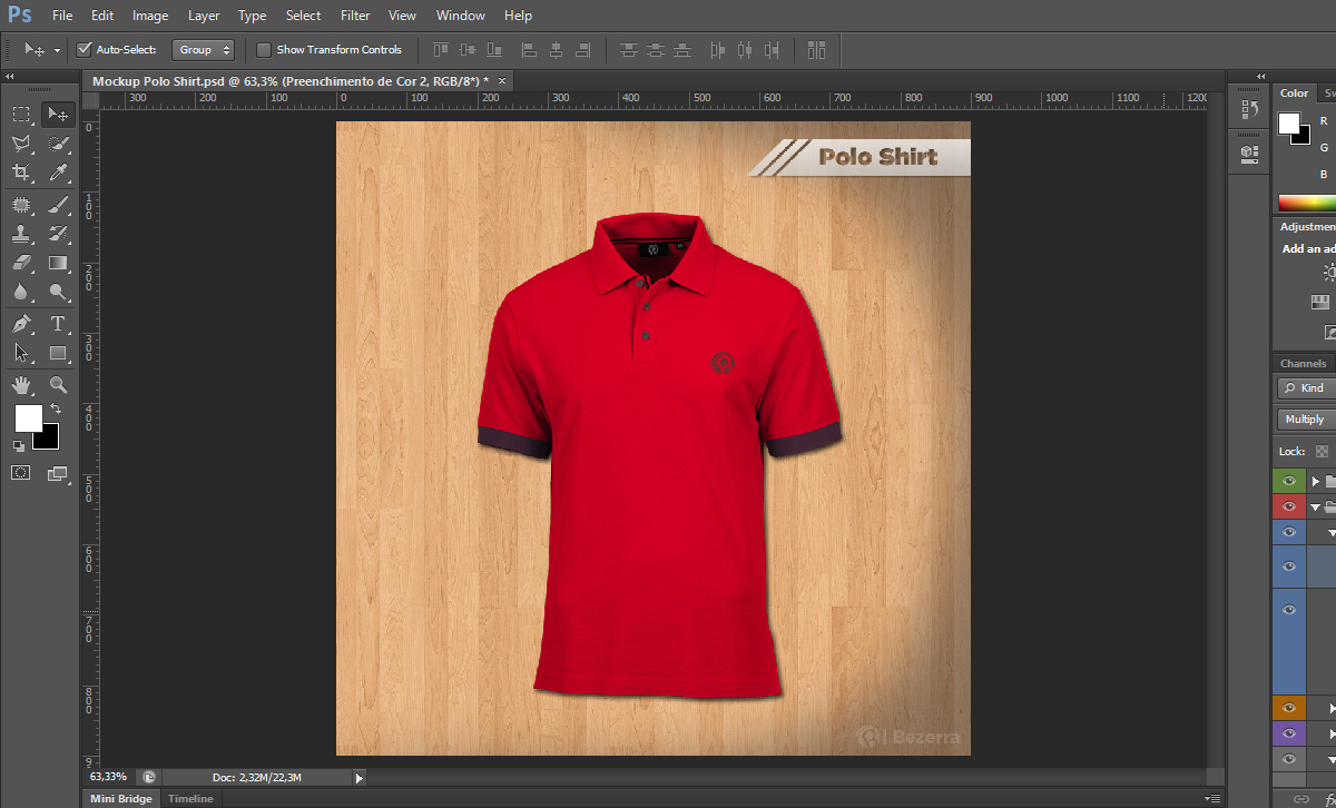 Free Download: Polo T-shirt Mockup p2